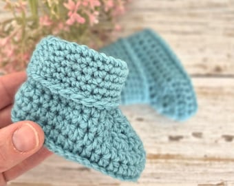 Crochet Baby Booties | Newborn Booties | Soft Baby Booties | Handmade Baby Shoes | Baby Shower Gift | Neutral Booties | Coming Home Outfit
