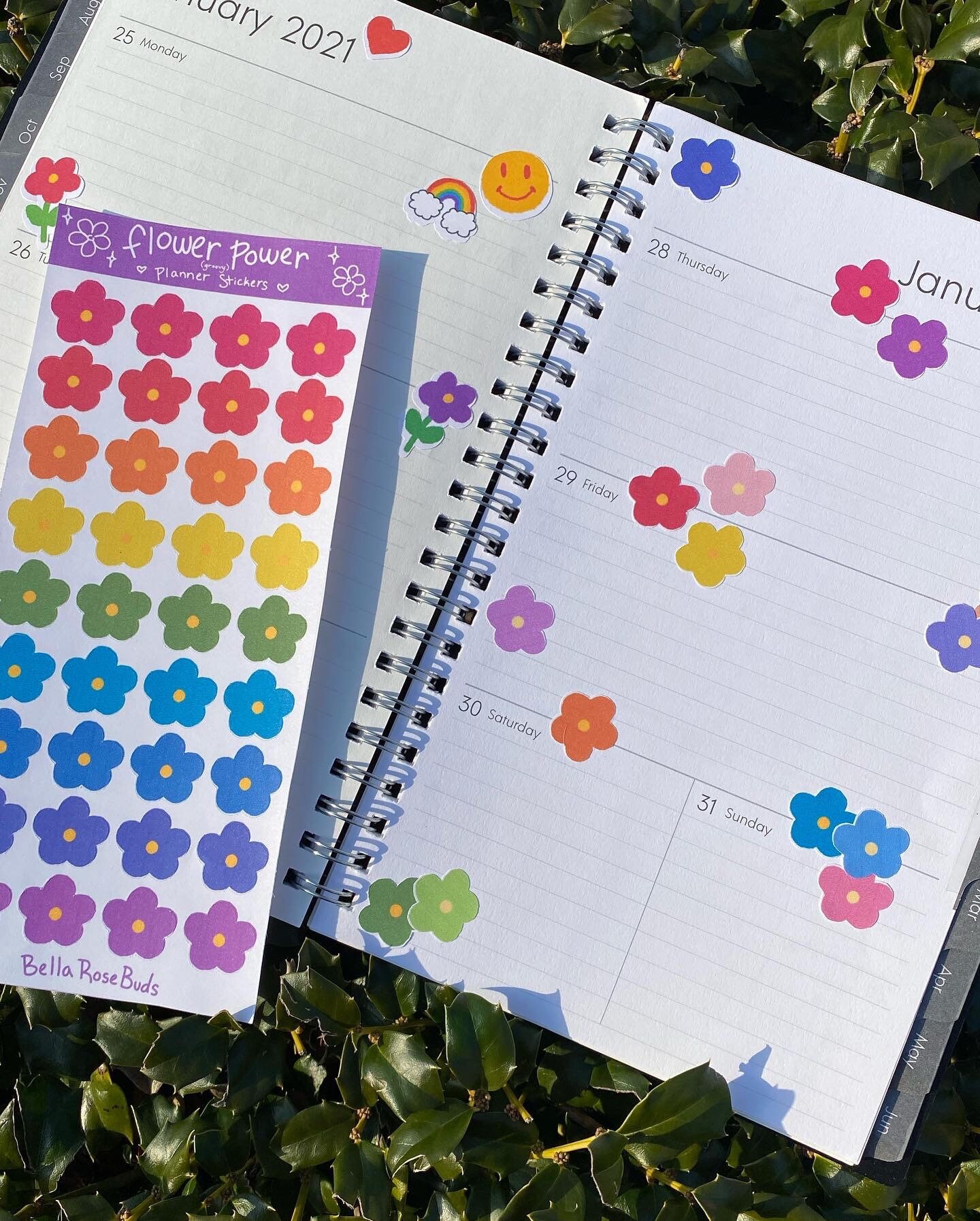 Flower Power Groovy Sticker Sheet - Etsy