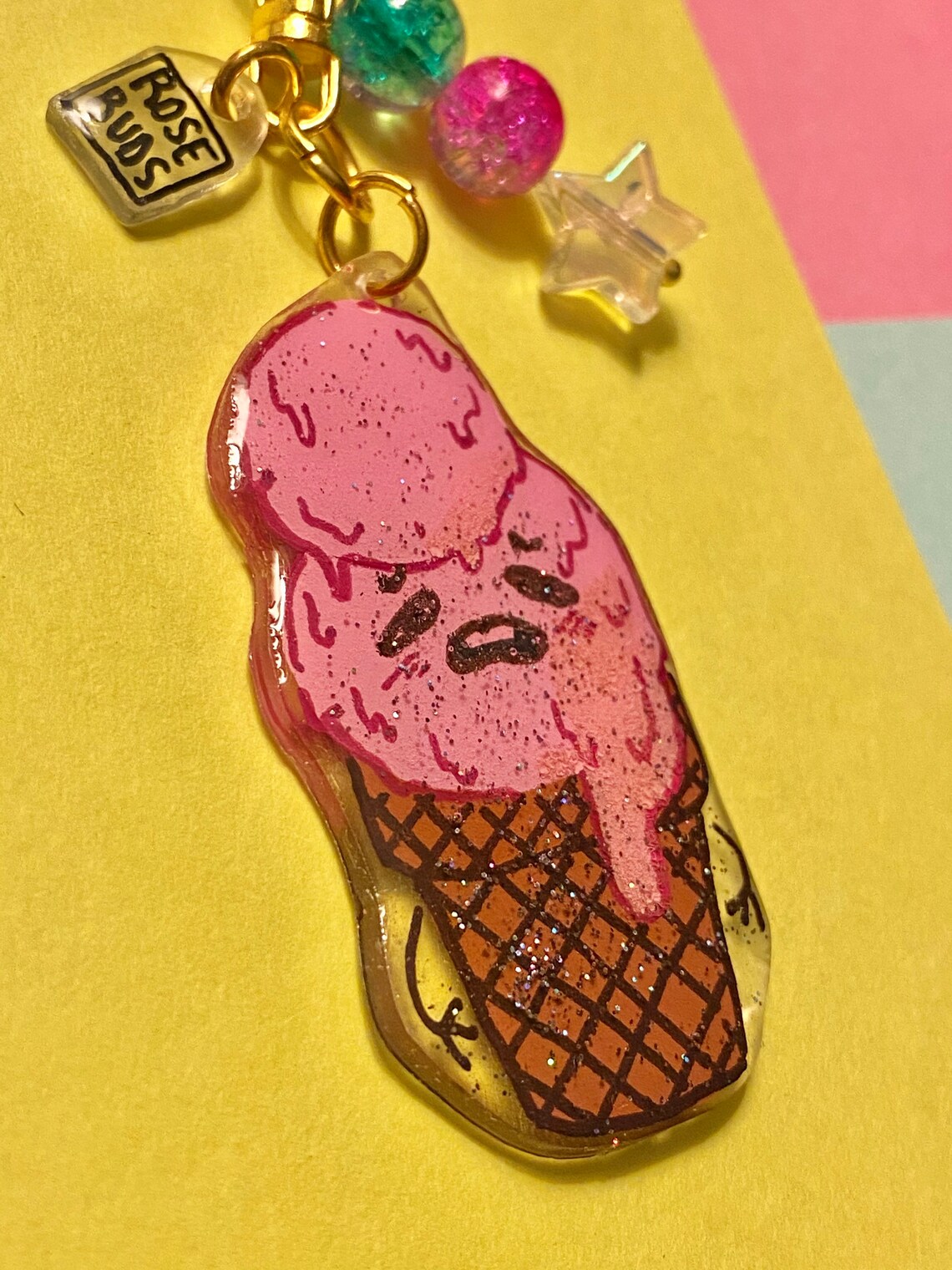 Handmade Melty Ice Cream Charm Etsy