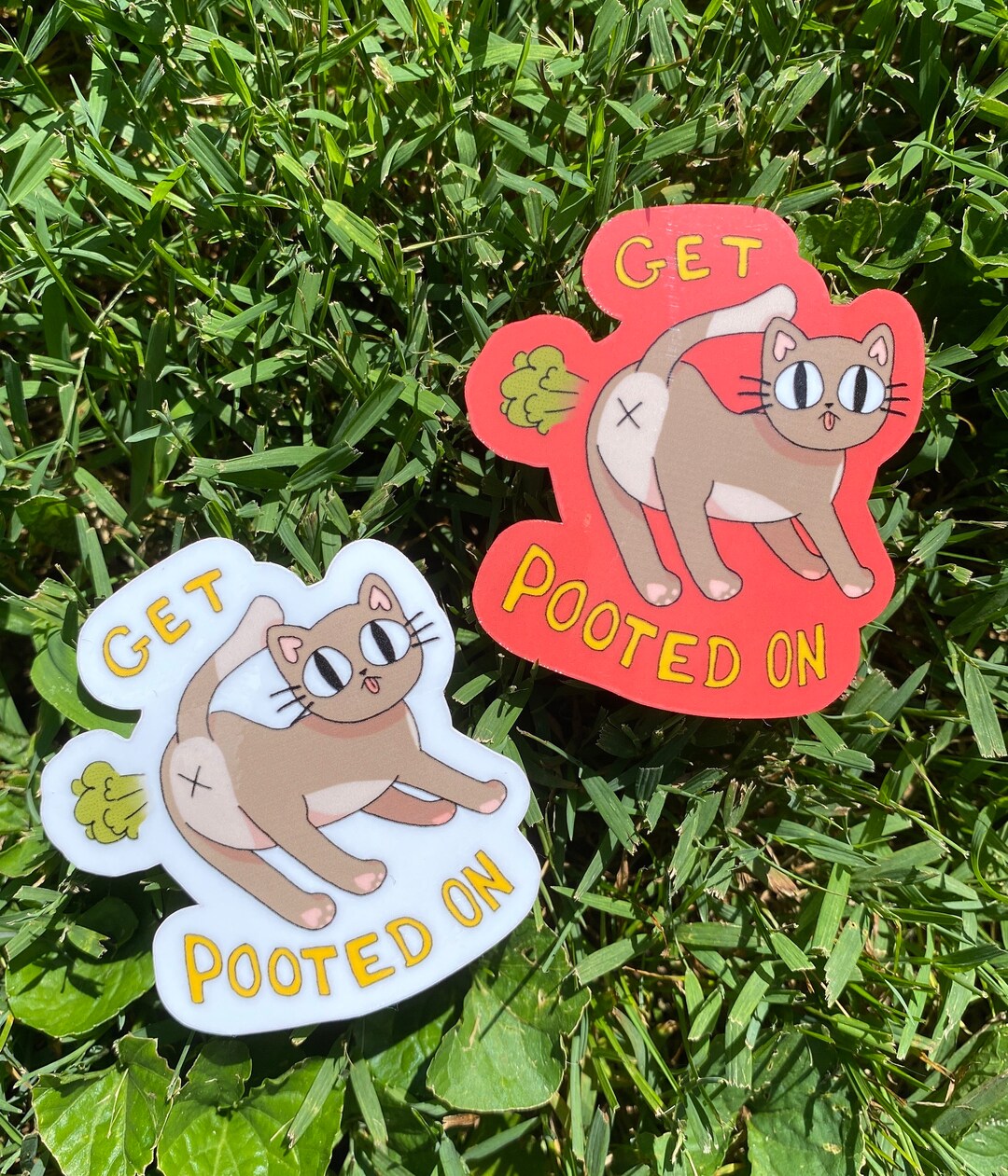 Pooted Get Pooted on Kitty Sticker - Etsy