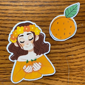 Orange Girl Sticker Pack