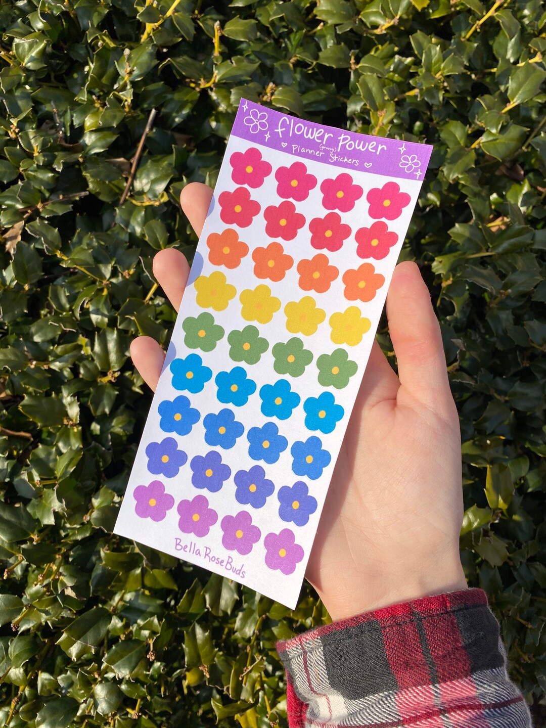 Flower Power Groovy Sticker Sheet - Etsy