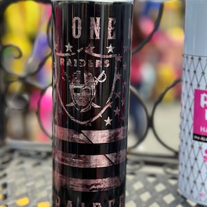 Raiders inspired   tumbler 20 oz