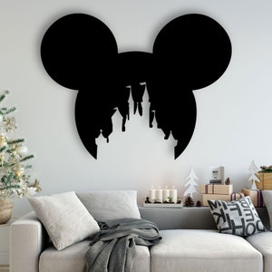 Disneyland Design Laser geschnitten Svg Dxf Dateien Wand Aufkleber Gravur Aufkleber Silhouette Vorlage cnc Schneiden Router digitale Vektor inst Download