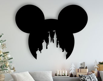 Disneyland Design wycinany laserowo svg dxf pliki naklejka ścienna grawerowanie naklejki silhouette szablon cnc cięcie router cyfrowy wektor inst download