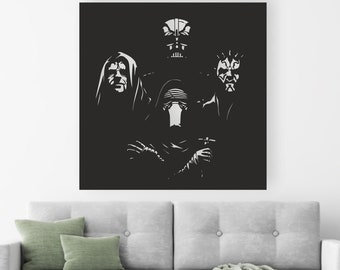 Star Wars Design laser cut svg dxf fichiers mur autocollant gravure décalque silhouette modèle cnc coupe routeur numérique vecteur téléchargement instantané