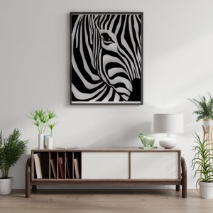 Zebra Design Laser geschnitten Svg Dxf Dateien Wand Aufkleber Gravur Aufkleber Silhouette Vorlage cnc Schneiden Router digitaler Vektor sofortiger Download