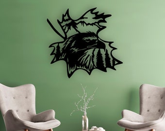 Eagle Design laserowo wycinane pliki svg dxf naklejka ścienna grawerowanie naklejka sylwetka szablon cnc cięcie router cyfrowy wektor natychmiastowe pobieranie