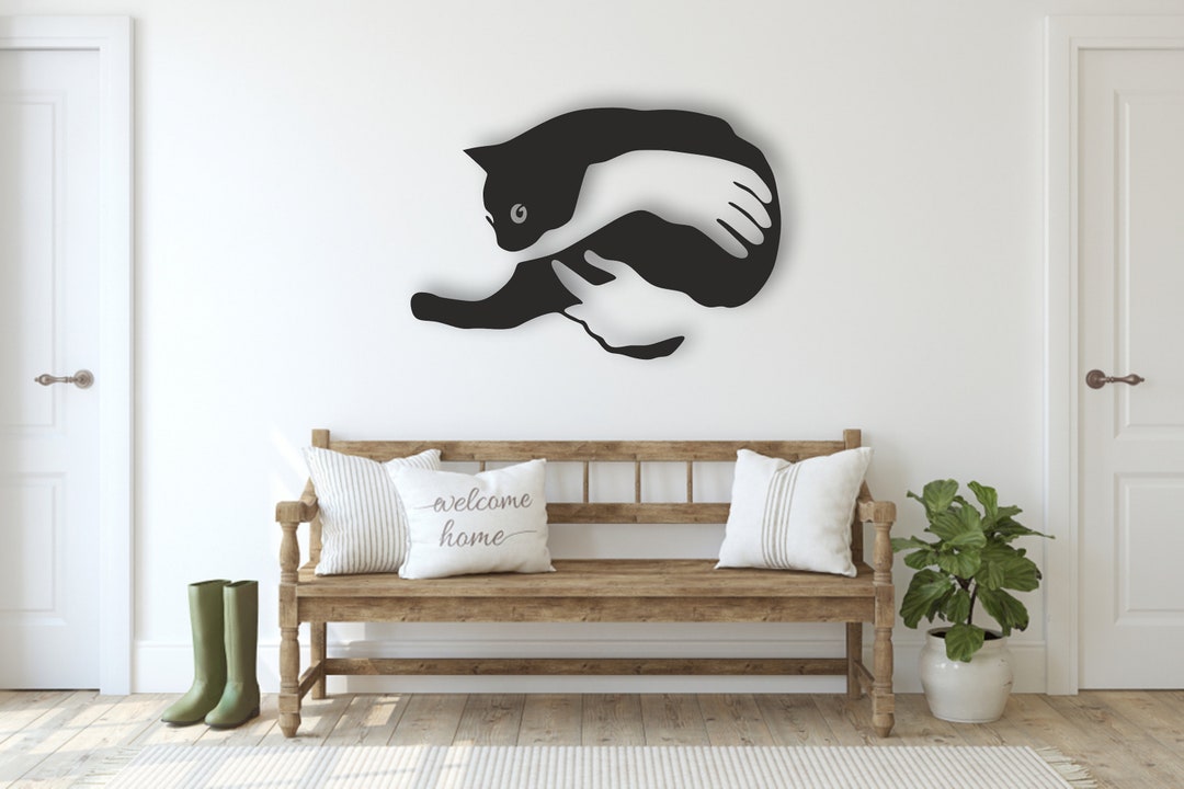 Cat Design Laser Cut Svg Dxf Files Wall Sticker Engraving Decal Cat Design Laser Cut Svg Dxf Files Wall Sticker Engraving Decal