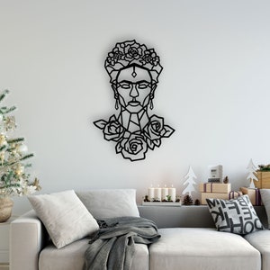 Frida Design レーザーカット svg dxf ファイル ウォールステッカー 彫刻 デカール シルエット テンプレート cnc カッティング ルーター デジタル ベクトル インスタンド ダウンロード