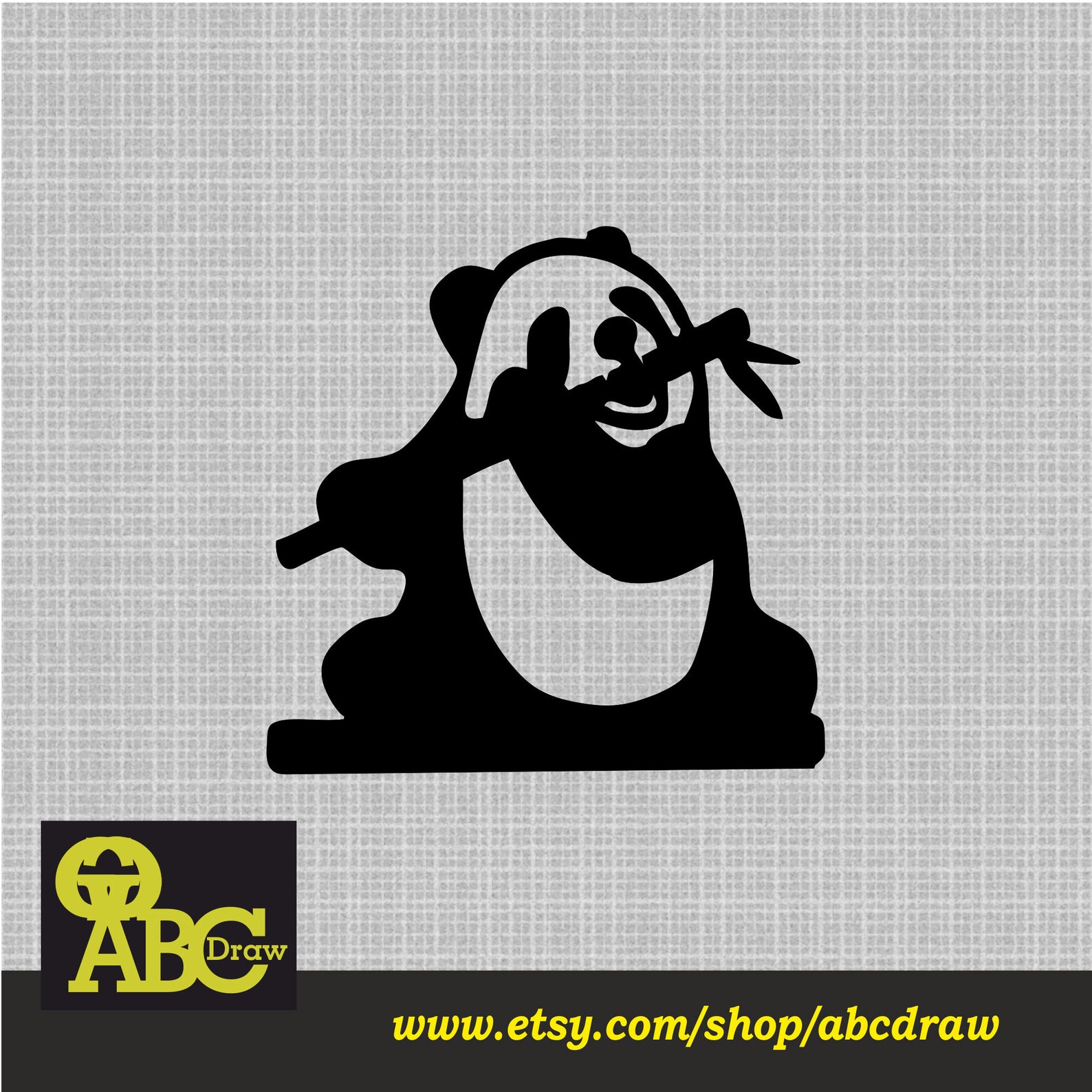 Panda Design Laser Cut Svg Dxf Files Wall Sticker Engraving | Etsy