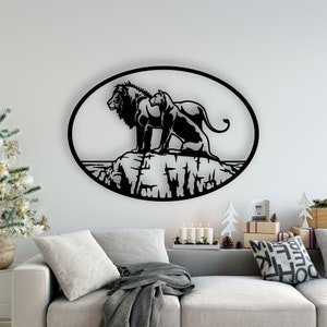 Lion Design laser cut svg dxf files wall sticker engraving decal silhouette template cnc cutting router digital vector instant download