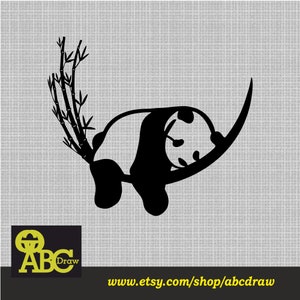Panda Design Laser Cut Svg Dxf Files Wall Sticker Engraving Decal ...