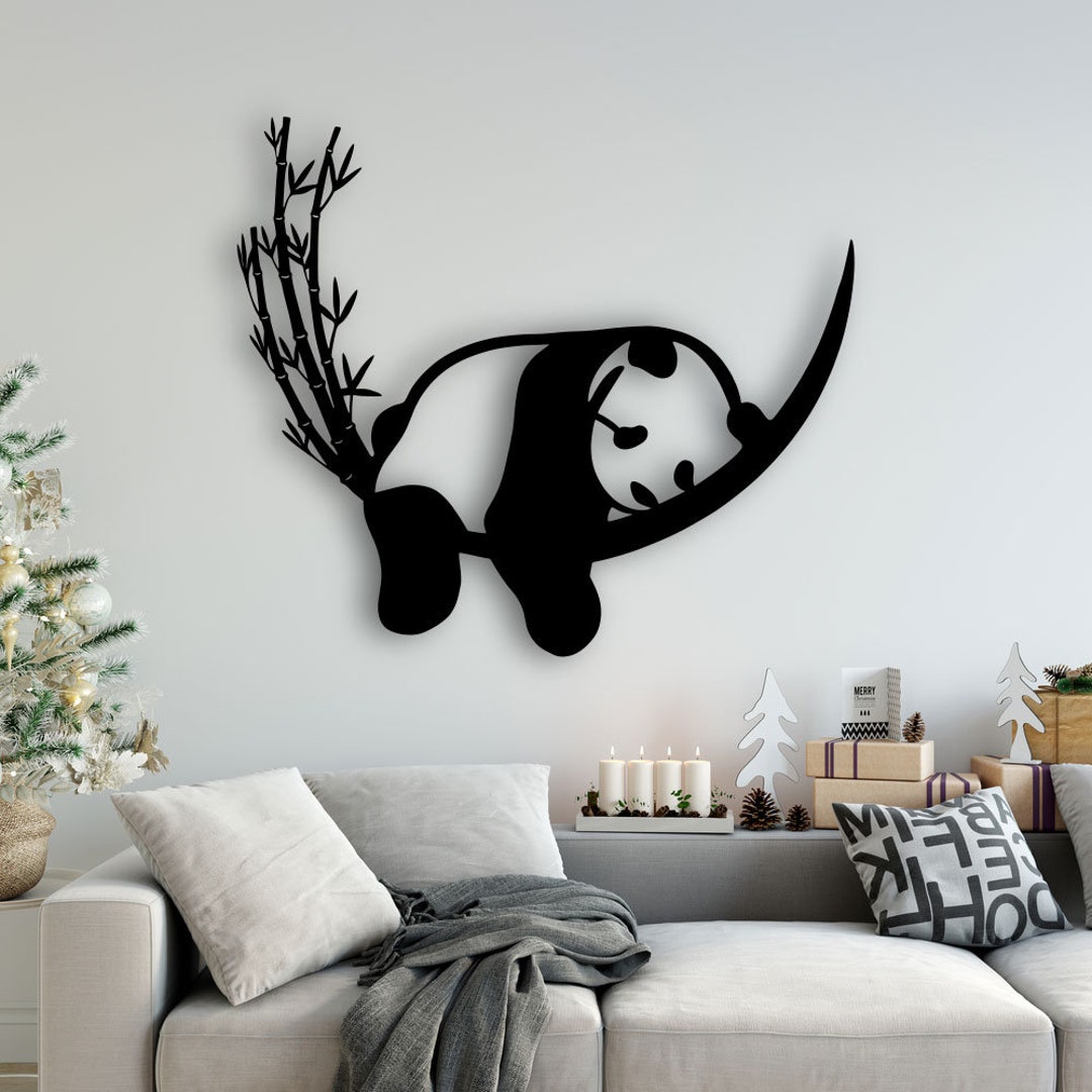 Panda Design Laser Cut Svg Dxf Files Wall Sticker Engraving Decal ...