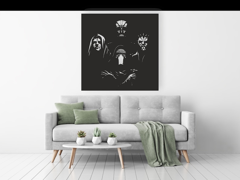 Star Wars Design Laser Cut Svg Dxf Files Wall Sticker Engraving Decal ...