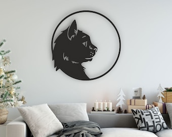Cat Design laserowo wycinane pliki svg dxf naklejka ścienna grawerowanie naklejka sylwetka szablon cnc cięcie router cyfrowy wektor natychmiastowe pobieranie