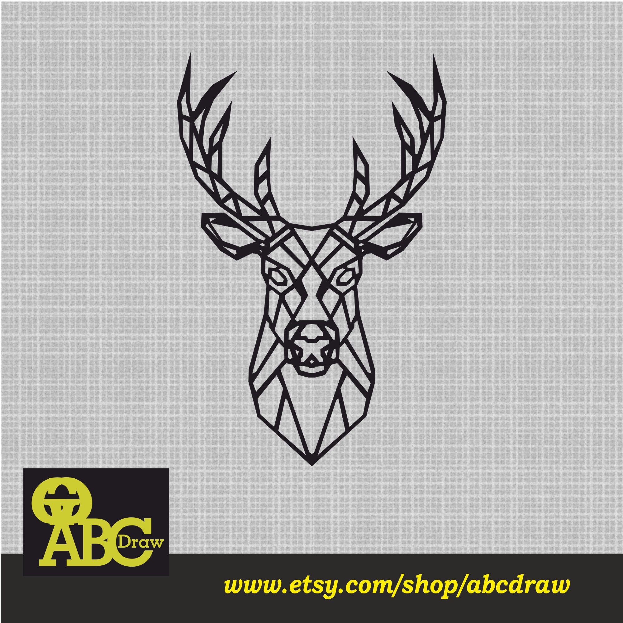 Deer Head Design Laser Cut Svg Dxf Files Wall Sticker - Etsy