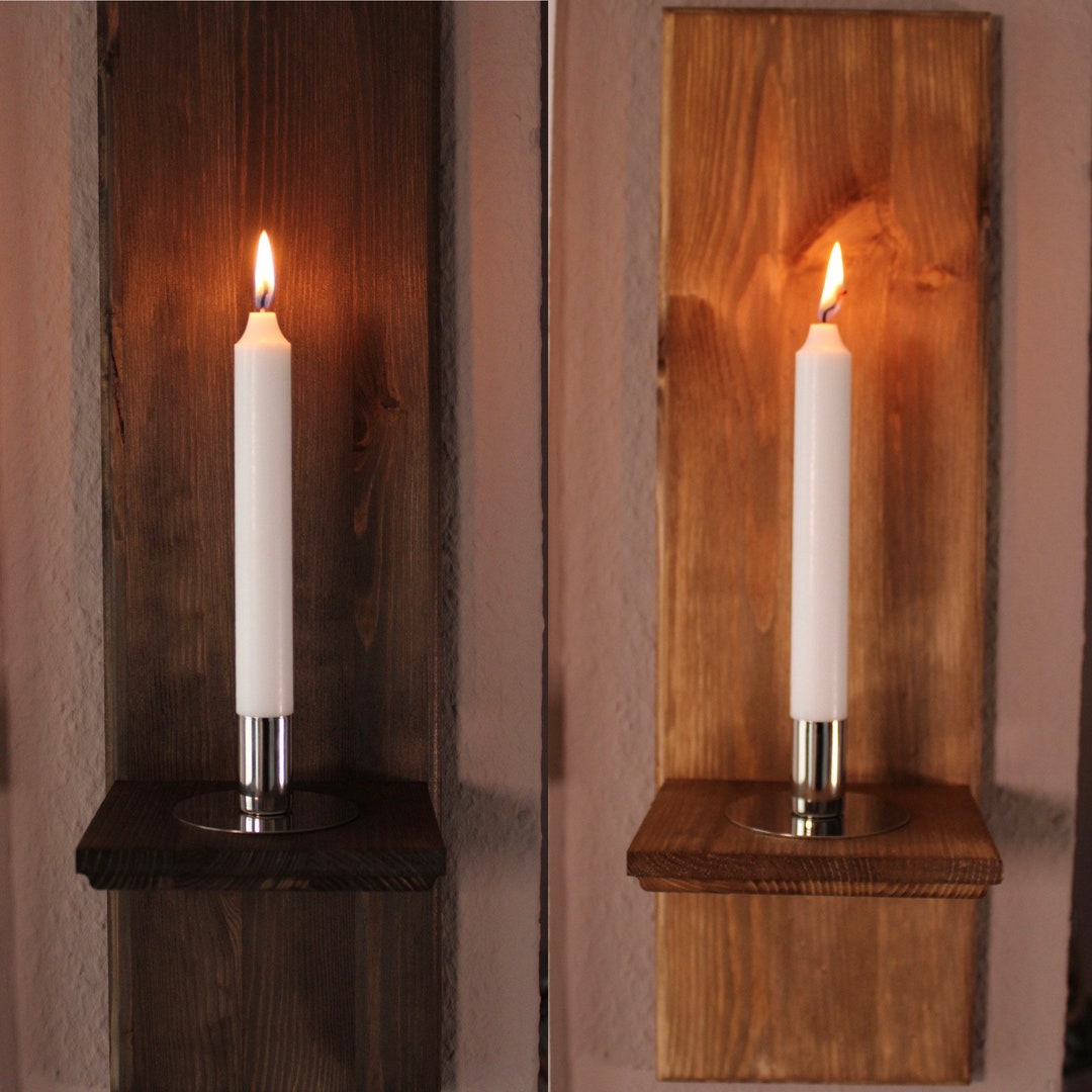 Candleboard Candle Wall Holder Candle Holder Wall Etsy