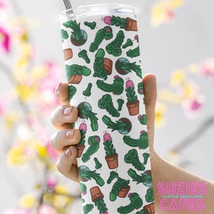 Naught Cactus Travel Mug - Tumbler Cup 20oz - Skinny Tumbler - Coffee Lover - Gag Gift - Adult Humor