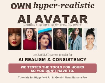 AI Avatar Masterclass Ebook | Higgsfield, Gemini Nano Pro Tutorial (Digital PDF)
