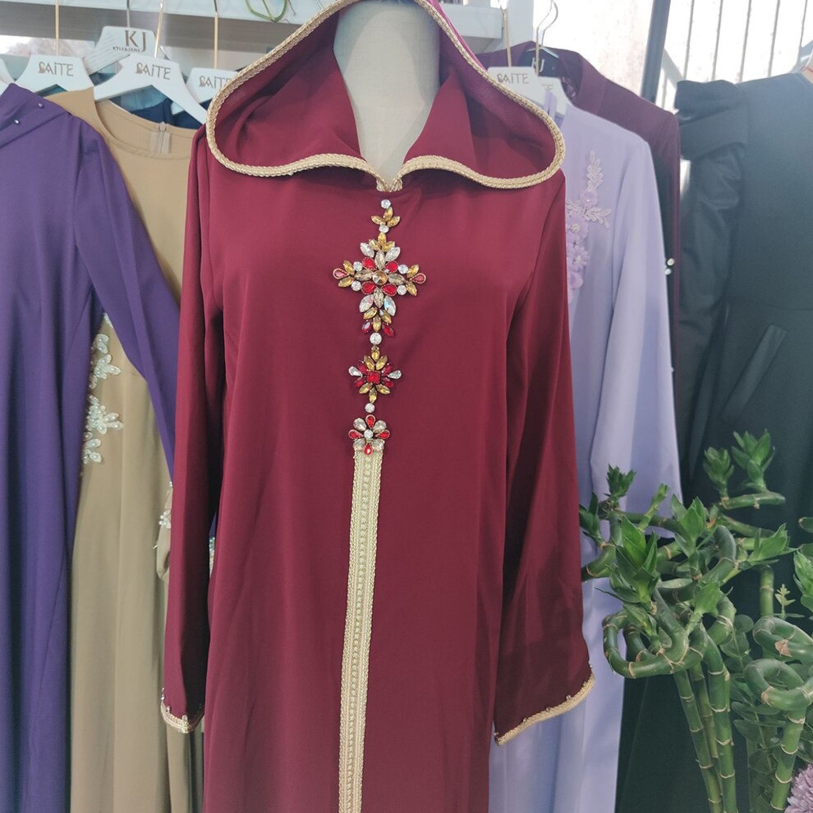 Djellaba caftan Abaya dubaï Hijab Ramadan Muslim dress Islamic | Etsy