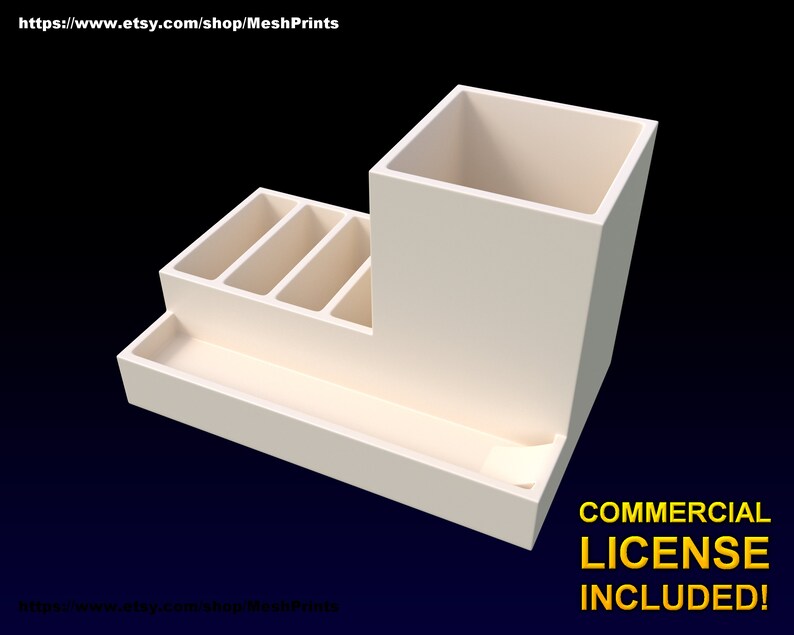 Desktop Organizer STL File download Etsy