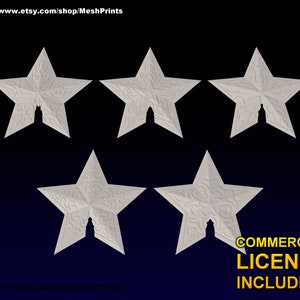 5x Christmas Star STL Files (Download)