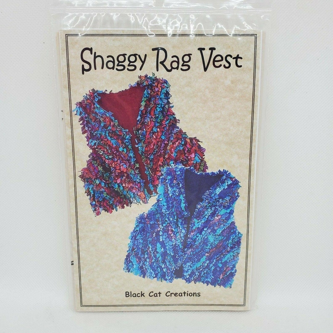 Black Cat Creations Shaggy Rag Vest Sewing Pattern Wearable Art Fashion