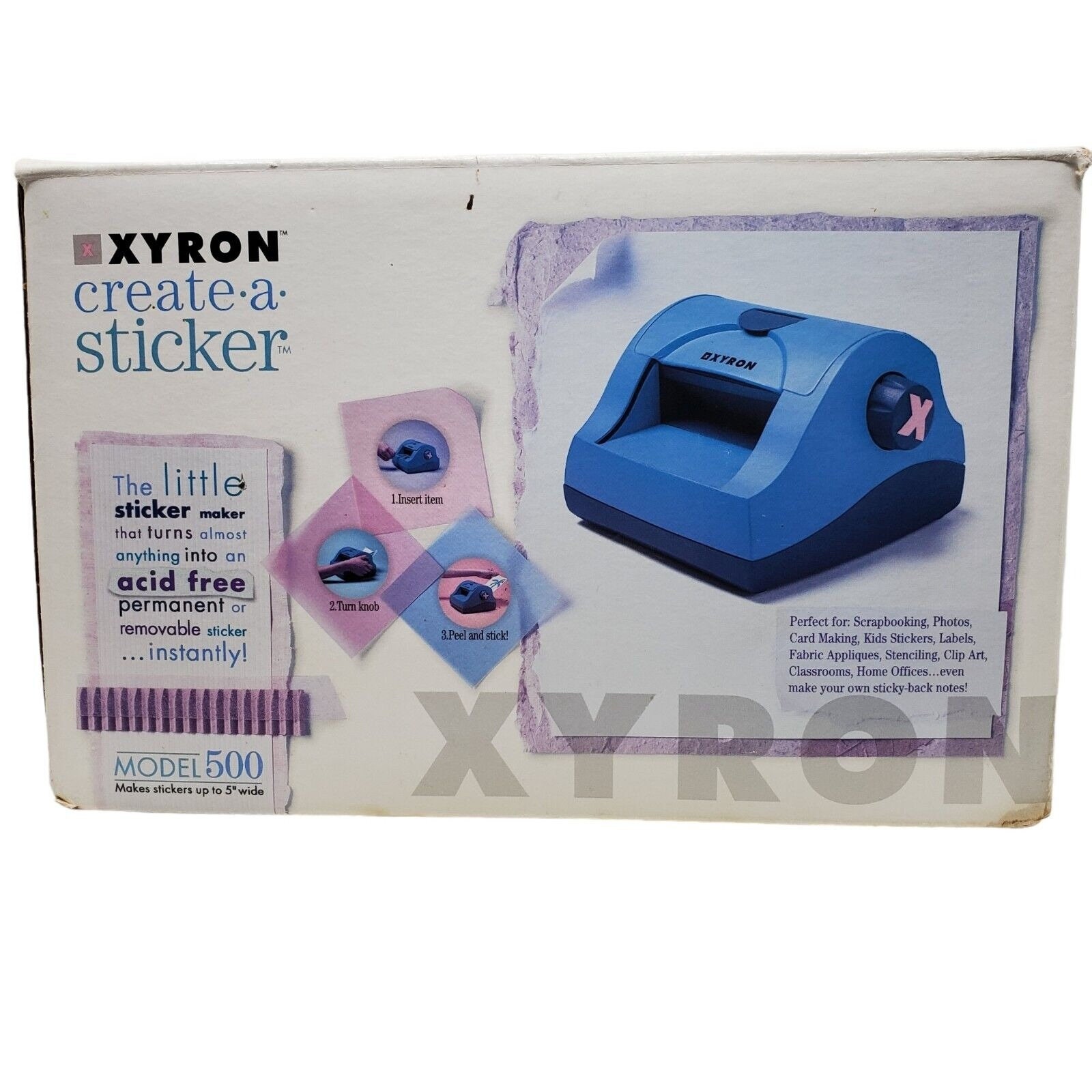Xyron Create-A-Sticker, Mini, 2.5 Sticker and Label Maker Machine (New Open  Box)