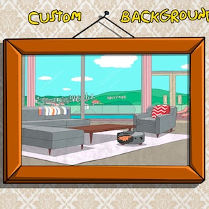 Cartoon background, Custom made your personalized background, background from photo, your background in style cartoon series Simpsons