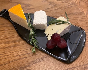 Wine bottle cheese platter