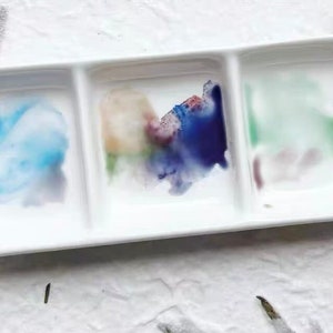 Fine Ceramic Artist Watercolour Small Painting Palette 2-well | 3-well