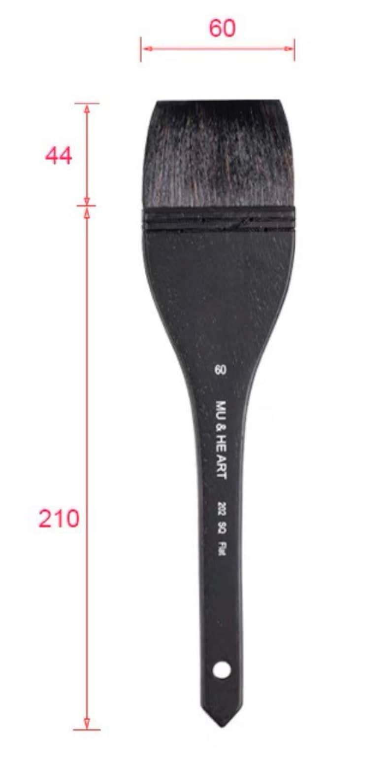 Master's Squirrel Brush Watercolour Painting Flat Wash Brushes Series 202: 20mm-70mm 60mm