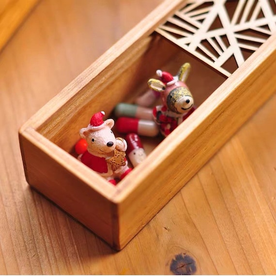 Engraved Wooden Kids Pencil Box