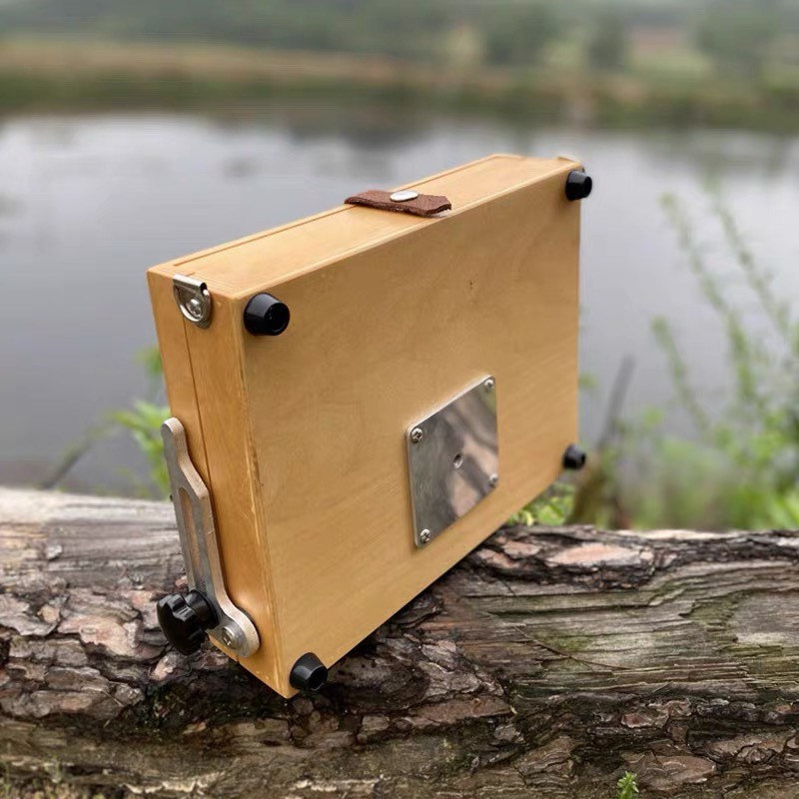 Wooden Travel Paint Box Easel Carry Case Watercolour Oil Painting Etsy