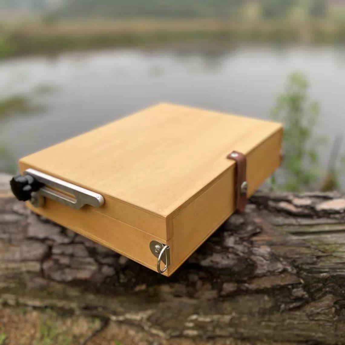 Wooden Travel Paint Box Easel Carry Case Watercolour Oil Etsy