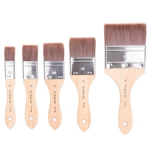 Connoisseur Flat Wide Hake Brush. 2 by 1-1/4 Inches. Apply Thin Media Over  Large Areas Art, Painting, Watercolor, Shellac, Sizing, Gluing