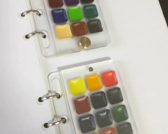 Mini Acrylic Paint Case Painting Palette with Magnetic Lid | Watercolour | Loose-Leaf Notebook Exclusive