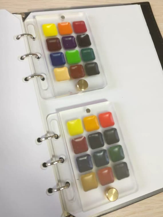 Mini Acrylic Paint Case Painting Palette With Magnetic Lid Watercolour  Loose-leaf Notebook Exclusive 