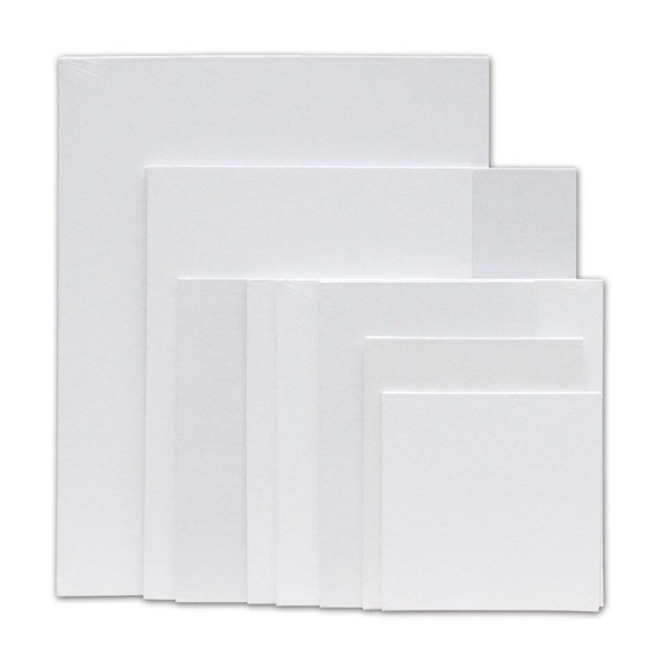 Fine Cotton Canvas Panel 3mm thick for Oil Acrylic Painting 10-pack