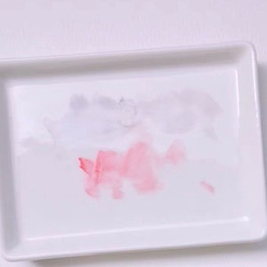 Fin keramisk konstnär akvarell liten målningspalett rektangel