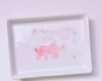 Fine Ceramic Artist Watercolour Small Painting Palette Rectangle