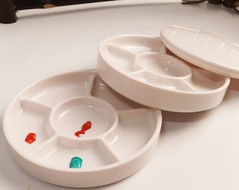 Travel Painting Palette | 6-well Circular | Watercolour | Acrylic | Stackable with Lid