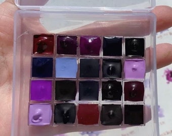 Tavolozza di colori ad acquerello 20 sfumature di viola, cialde da 0,3 ml / cialde da 1/8 / cialde da un quarto / set da 20