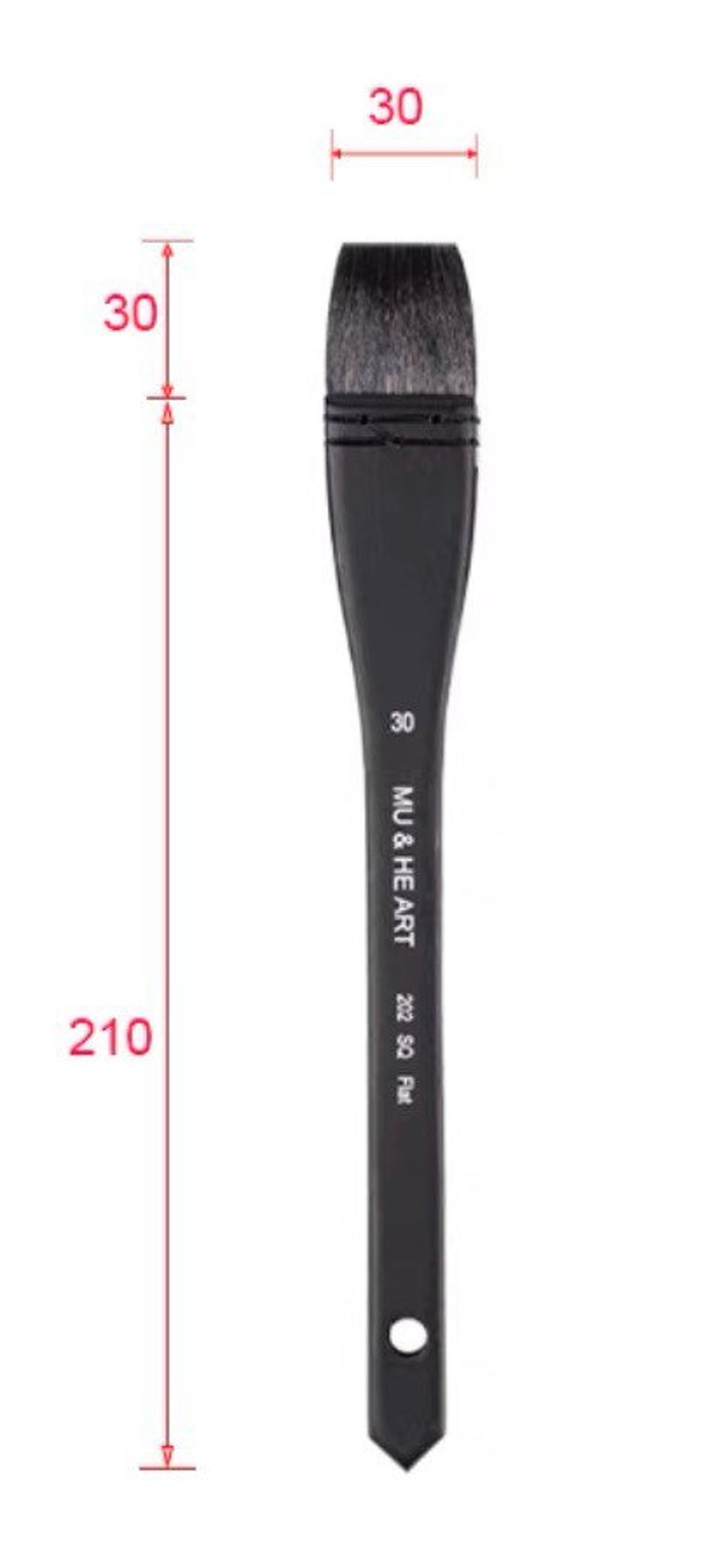 Meister Fegelpinsel Aquarellmalpinsel Flache Waschpinsel Serie 202: 20mm-70mm 30mm