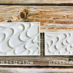 Fine Ceramic Artist Watercolour Painting Palette 20-well Wave image 3