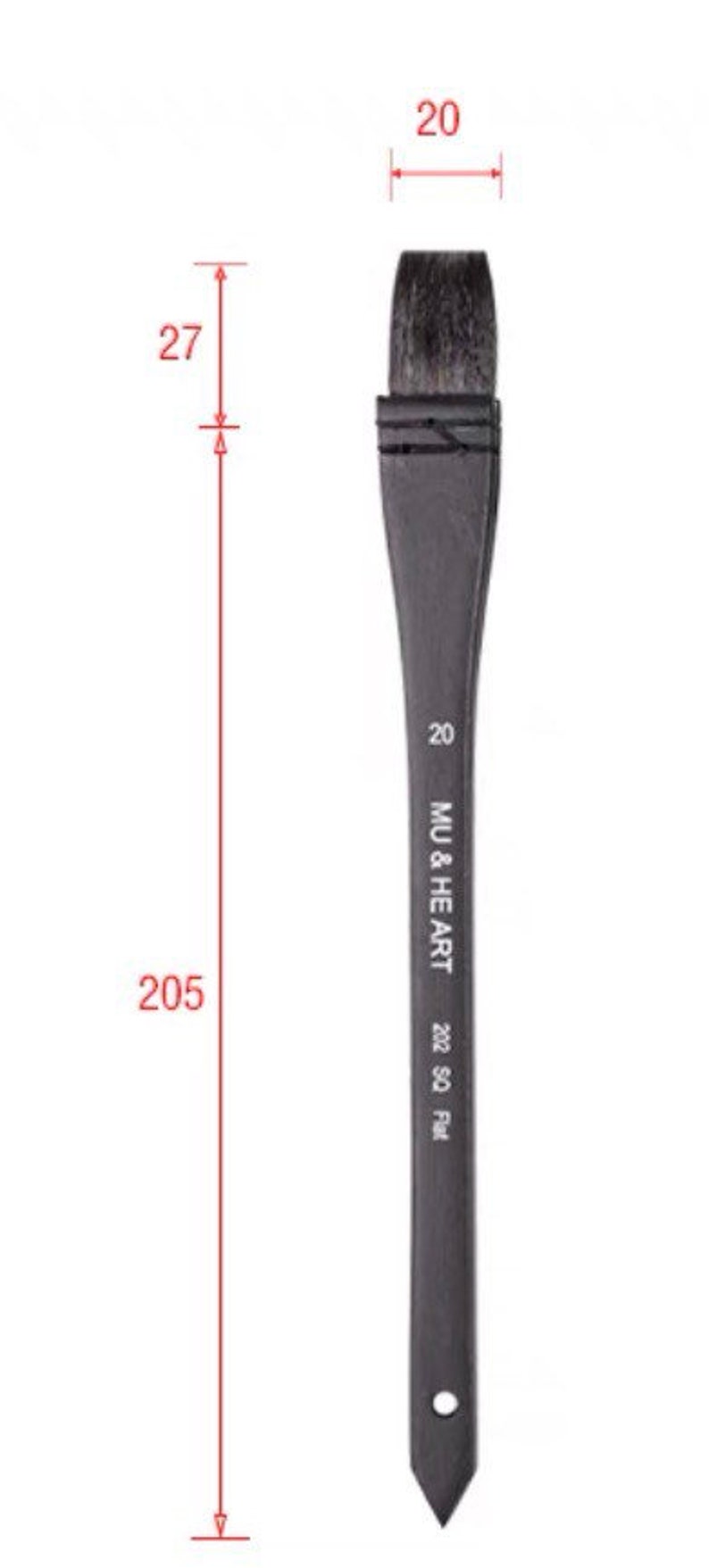 Meister Fegelpinsel Aquarellmalpinsel Flache Waschpinsel Serie 202: 20mm-70mm 20mm