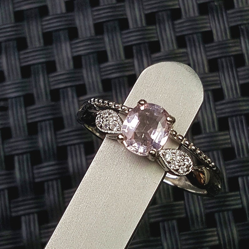 Natural Morganite Jewelry High Quality Natural Pink Morganite Ring S925 Sterling Silver Natural Morganite Ring Gem Grade