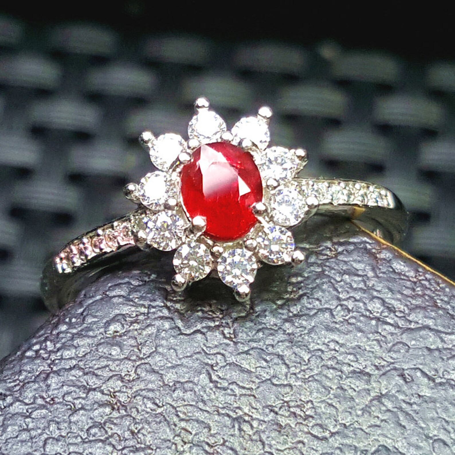 Gem Grade, High Quality Natural Red Ruby Ring S925 Sterling Silver