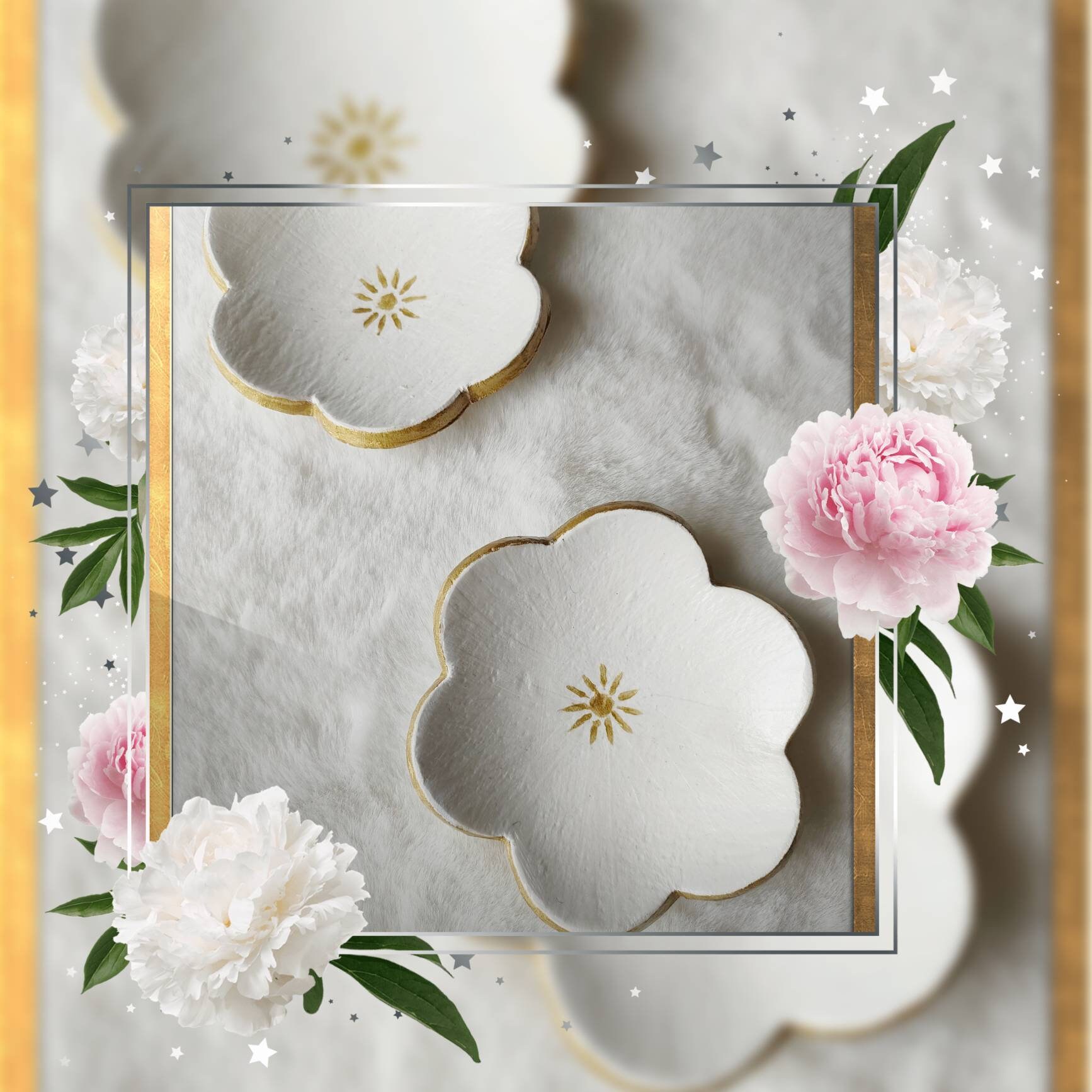 Coupelles à Bijoux en Argile Flowers Cups